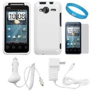   Screen Protector + White Rapid Travel Wall Charger with IC Chip