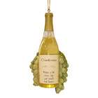   Tuscan Winery Pinot Grigio Wine Bottle & Grapes Christmas Ornament
