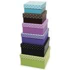 Xonex Simply Desk Nesting Boxes, Set Of 6 Nested Decorative Boxes 