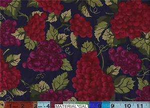 Marcus Fabric ~ Red Purple Grape Clusters 4yds 30  