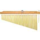 tycoon percussion 36 gold chimes with natural finish wood bar