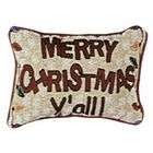 Simply Home Set of 2 Merry Christmas Yall Decorative Holiday Throw 