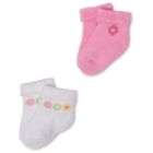Gerber Infant Girls Terry Socks Roll Back Cuffs Two Pack