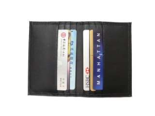 Leather Business ID Credit Card Holder Pouch Wallet BU  