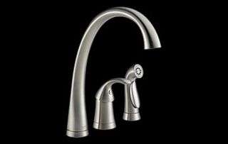   Pilar 4380 SS DST Kitchen Faucet with Spray   Stainless Steel  