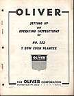 1950S OLIVER TRACTOR NO 252 2 ROW PLANTER OPERATORS BOOK MANUAL