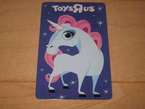 Cute PINK BLUE UNICORN~ Toys R Us Gift Card *MINT* Collectible & No 