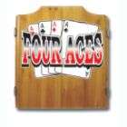 Trademark Four Aces Logo Dart Cabinet including Darts and Board