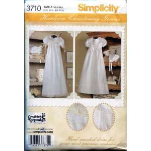  Simplicity Sewing Pattern 3710 Babies Christening Gowns 