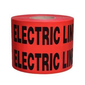   Warning Tape, Legend Caution Buried Electric Line Below (Pack of 4