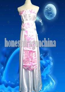 Gothic Lolita Hanfu Kimono Cosplay costume Pink White p  