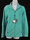 NEW KIRKLAND Signature Womens L/S Full Zip Cotton Jacket SWEATER AQUA 