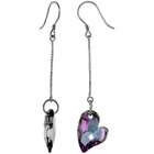 Sabrina Silver Sterling Silver Dangle Earrings w/ Purple Swarovski 