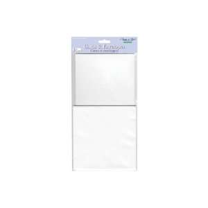   Making Set, 5 1/2 Inch x5 1/2 Inch Cards and Envelopes, 5 Sets, White