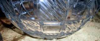 Large Towle 24% Lead Crystal Lidded Bowl Made in Poland  