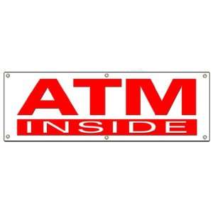  72 ATM INSIDE BANNER SIGN cash machine money automatic 