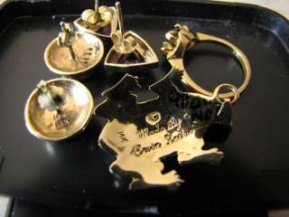 17.9 grams 14K & 18K Gold Jewelry Opal Amethyst Earrings Ring Ervin 