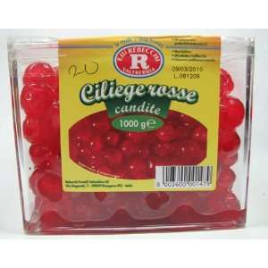 Ili Rebecchi Candied Whole Red Cherries Cherry 1 Kilo 2.2 Pounds