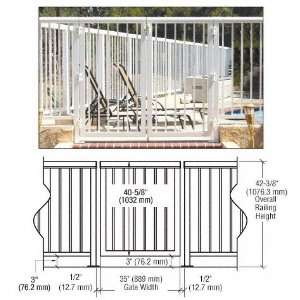CRL Sky White 36 200 Series Aluminum Railing System Gate With Picket 