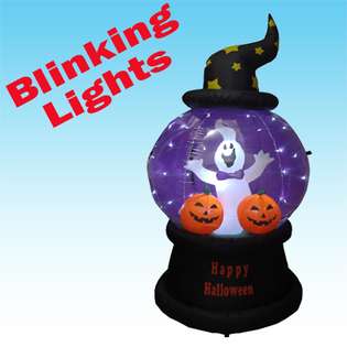 BZBGOODS 6 Foot Halloween Inflatable Ghost Pumpkins Globe Blowup Yard 