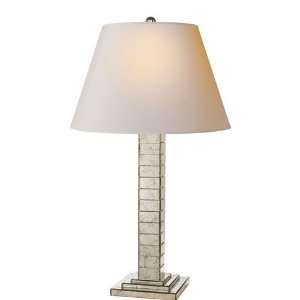   Chart House 1 Light Table Lamps in Mirrored Column Table Lamp Home