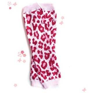 40) Red & Pink baby girl Leopard leg warmers by My Little Legs