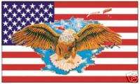 UNITED STATES USA FLAG AND EAGLE EMBLEM LOGO FLAG  
