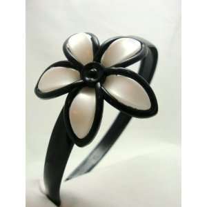  Black and White Flower Headband 