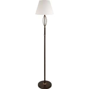  Globe Mirabelle One Light Floor Lamp, Bronze with Cream 