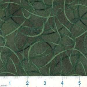  45 Wide Color Kazoo Strings Evergreen Fabric By The Yard 