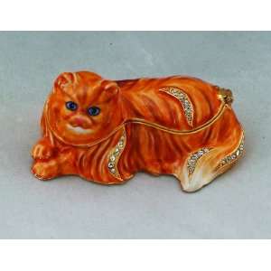  Persian Cat bejeweled jewelry box