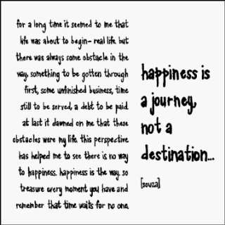  Quotable Happines Is A Journey Blank Cards