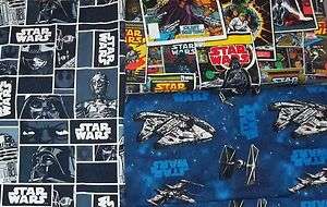 Star Wars Fabric Rare Vintage Darth Vader Chewbacca R2D2 C3PO Hans 