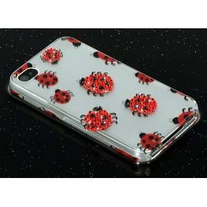  Spot Diamond Rhinestone Red Ladybug On Silver Design Snap 