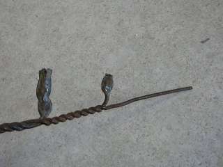Old Farm Barn Cast Iron Wire Twist Tail Lightning Rod Weathervane 
