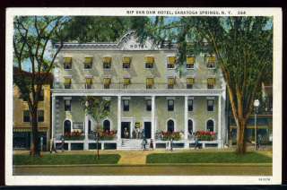 1920s Rip Van Dam Hotel Saratoga Springs N.Y. postcard  