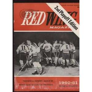 1960 61 Stanley Cup Program Maple Leaf @ Red Wings   Nhl Mugs And Cups 