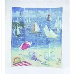  4 P SAILBOAT SCREEN Furniture & Decor