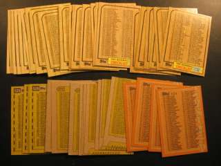 Lot (52) Baseball Checklists Error Cards Mostly NM MT  