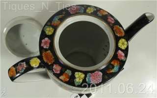 Antique Chinese Famille Phoenix & Peony Rose Teapot  
