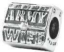   Sterling Silver Army Wife Military European Bead Charm BZ 1968  
