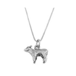  Rembrandt Charms Lamb Charm, 14K White Gold Jewelry