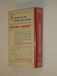Charles Dickens PICKWICK PAPERS Modern Library #204  