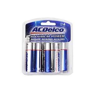   ACDelco Maximum Power D Cell Alkaline Battery 4 Pack Electronics