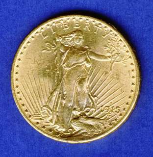 1915 S $20 GOLD ST GAUDENS COIN UNCIRCULATED  