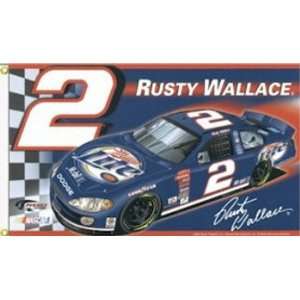  Rusty Wallace 3x5 Double Sided Flag