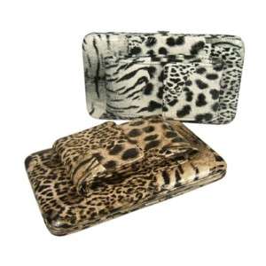 NEW Leopard Cheetah Print FLAT WALLET in Brown or White  