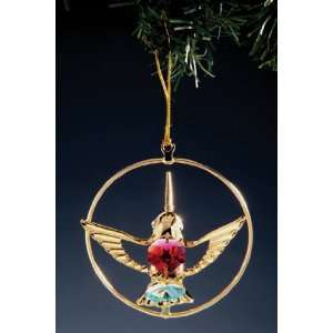  Hummingbird Color Swarovski Crystal 24k Gold Ornament 
