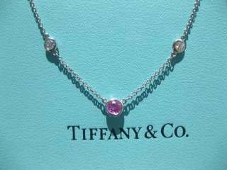 TIFFANY & CO. ELSA PERETTI DIAMOND BY THE YARD PLATINUM SAPPHIRE 