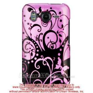 Purple with Black Swirl Design Snap on Hard Skin Shell Cover Case for 